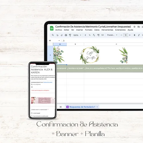 Formulario de Confirmación de Asistencia +  Banner + Planilla automatizada