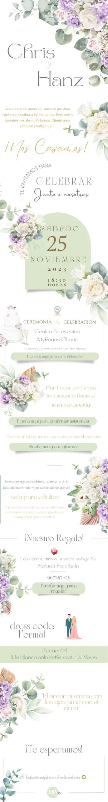 Invitación Digital Chris & Hanz | Parte L - Imagen 2