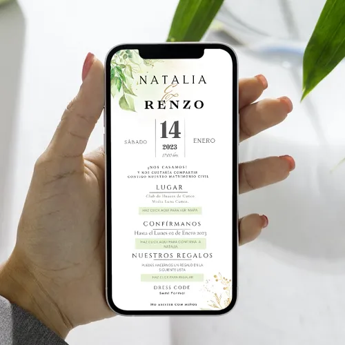 Invitación Digital Natalia & Renzo | Parte M